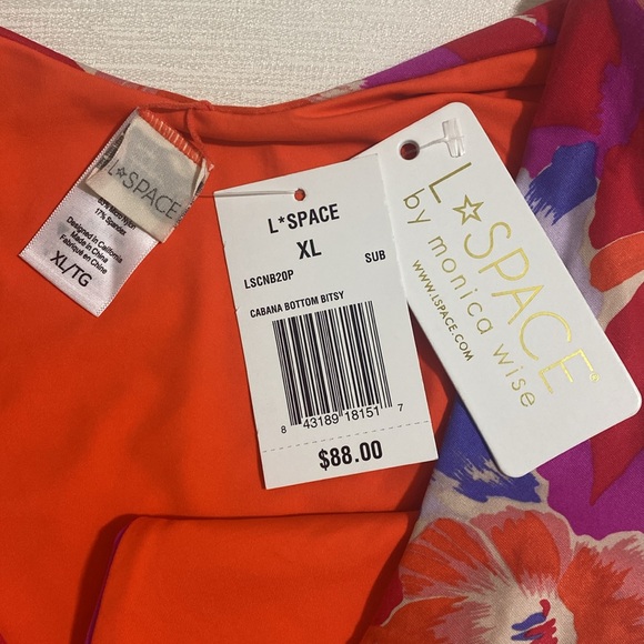 L*SPACE Women's CABANA BOTTOM BITSY Cut Bikini Bottom Size XL - Picture 3 of 4